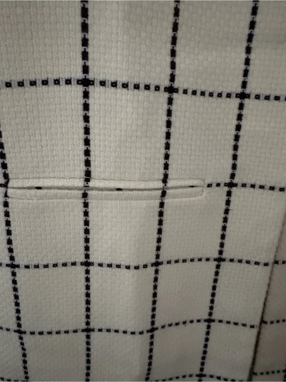 Sanctuary tweed sleevless long window pane vest size small cream/ black color - Picture 6 of 9